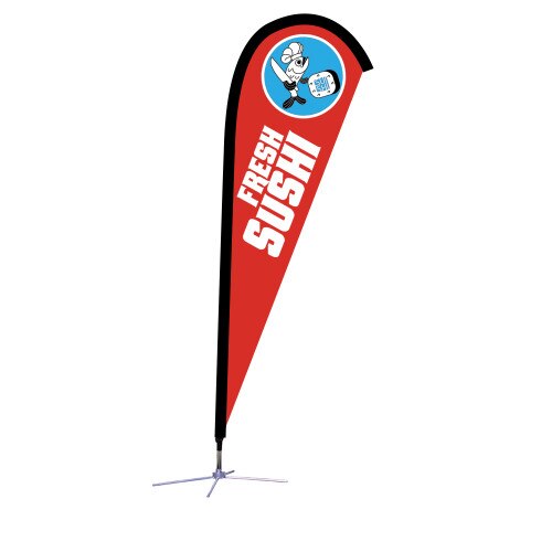 7.5 ft. Small Sunbird Flag — Single Sided Graphic PackageX Base